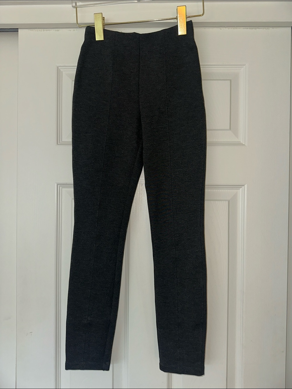 Babaton grey Slim Ponte Knit High-Rise Pants